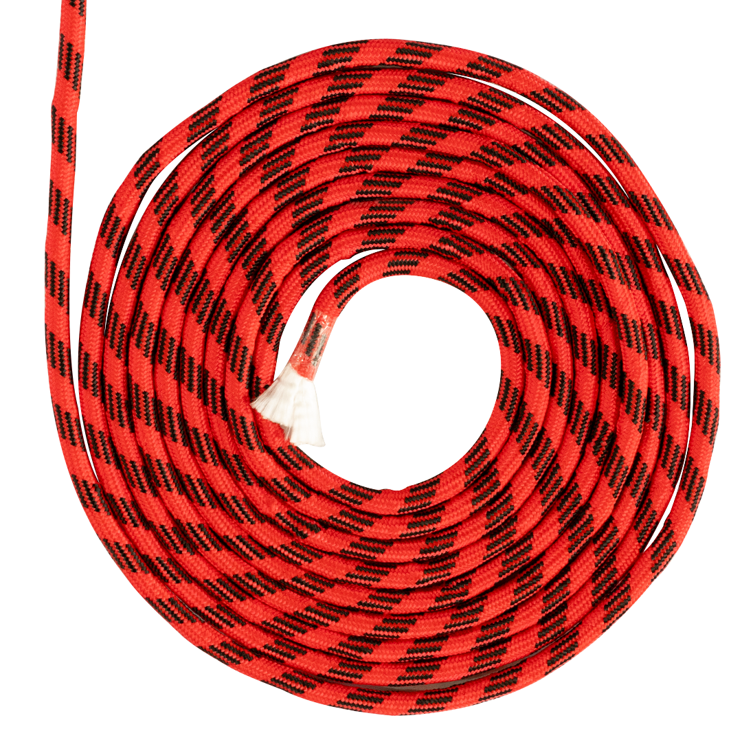 SOGA TRENZADA DIAMANTE SUAVE ELVONTEK 3/8 ROJA/NEGRA X METROS