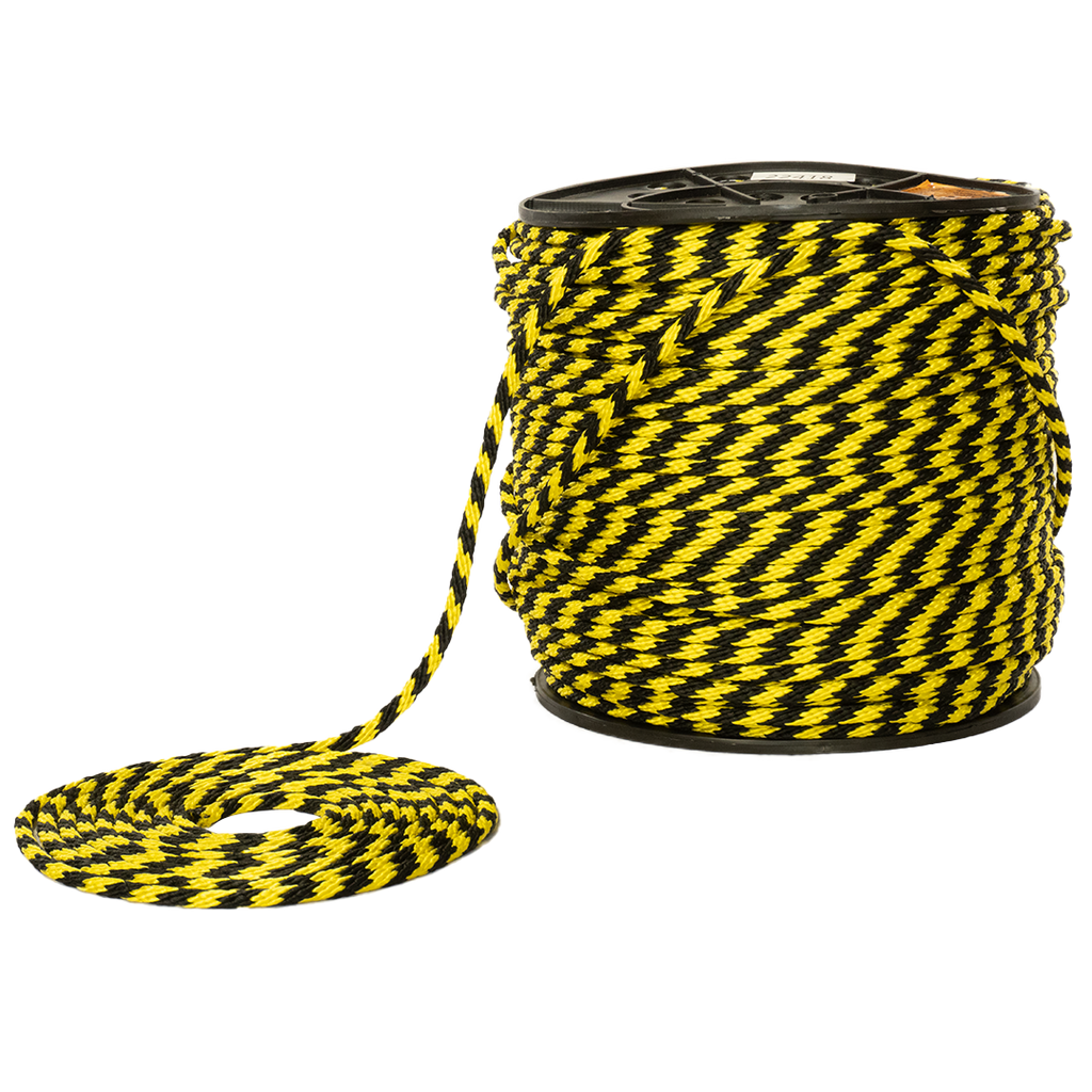 SOGA TRENZADA DIAMANTE SUAVE ELVONTEK 5/16 AMARILLO/NEGRO (10 KILOS)