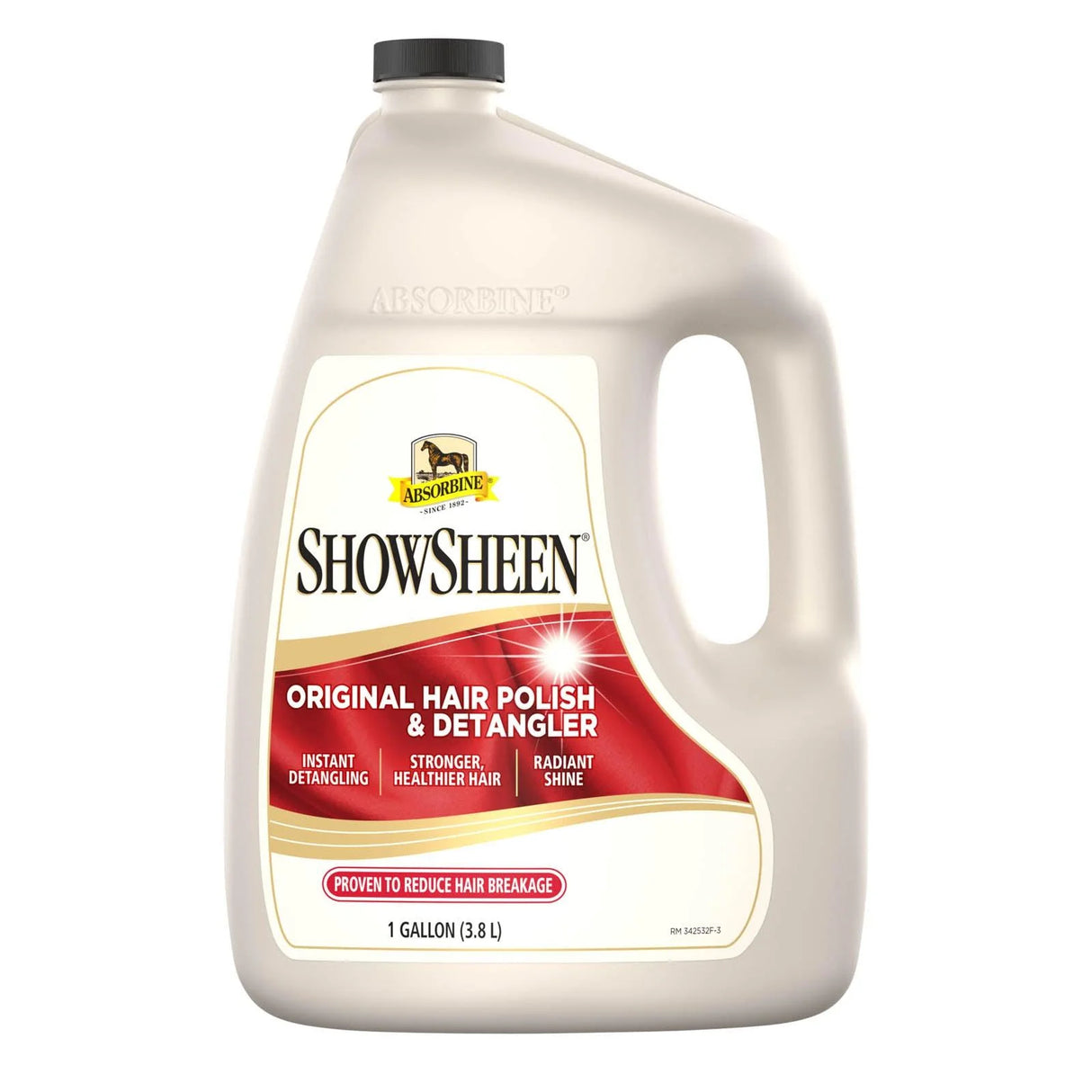 Garrafa de un galón de ShowSheen Hair Polish and Detangler de Absorbine, presentación de 128 onzas