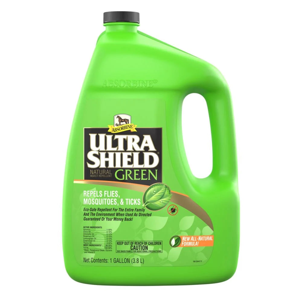 Garrafa de un galón de UltraShield Green de Absorbine, presentación de 128 onzas