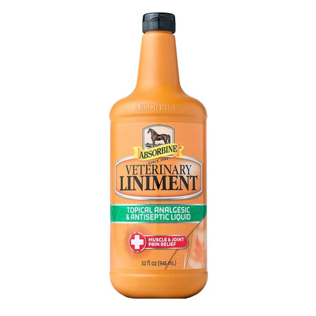 Botella de Linimento Veterinario Absorbine vista desde otro ángulo