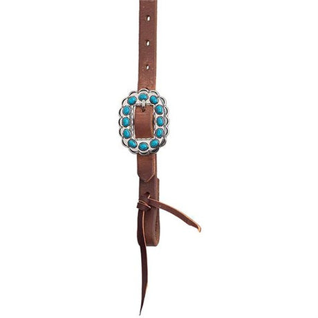 WEAVER CABEZADA PROTACK CON HERRAJES DE DISEÑO (FLOR TURQUESA)