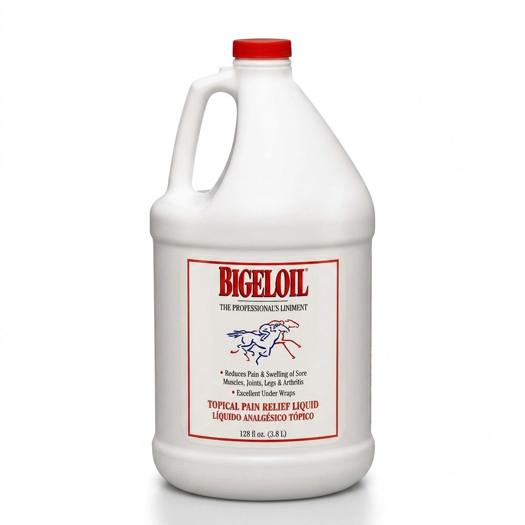 Garrafa de un galón de Bigeloil Liniment de Absorbine