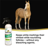 Caballo de pelaje claro, ShowSheen mantiene los blancos más blancos y nutre el folículo sin agentes blanqueadores