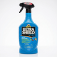 Botella azul con atomizador de UltraShield Sport de Absorbine, repelente resistente al sudor para caballos