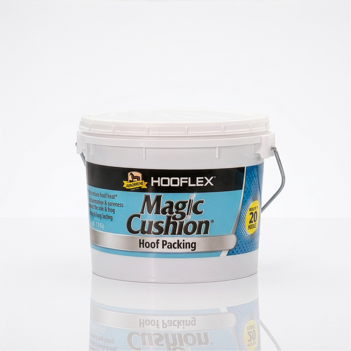 Bote de Magic Cushion Hoof Packing de Absorbine visto desde otro ángulo