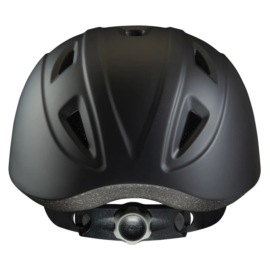 Casco de equitación Troxel Youngster negro, vista trasera