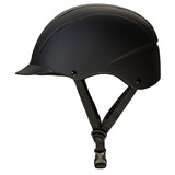 Casco de equitación Troxel Spirit negro Duratec, vista lateral de perfil