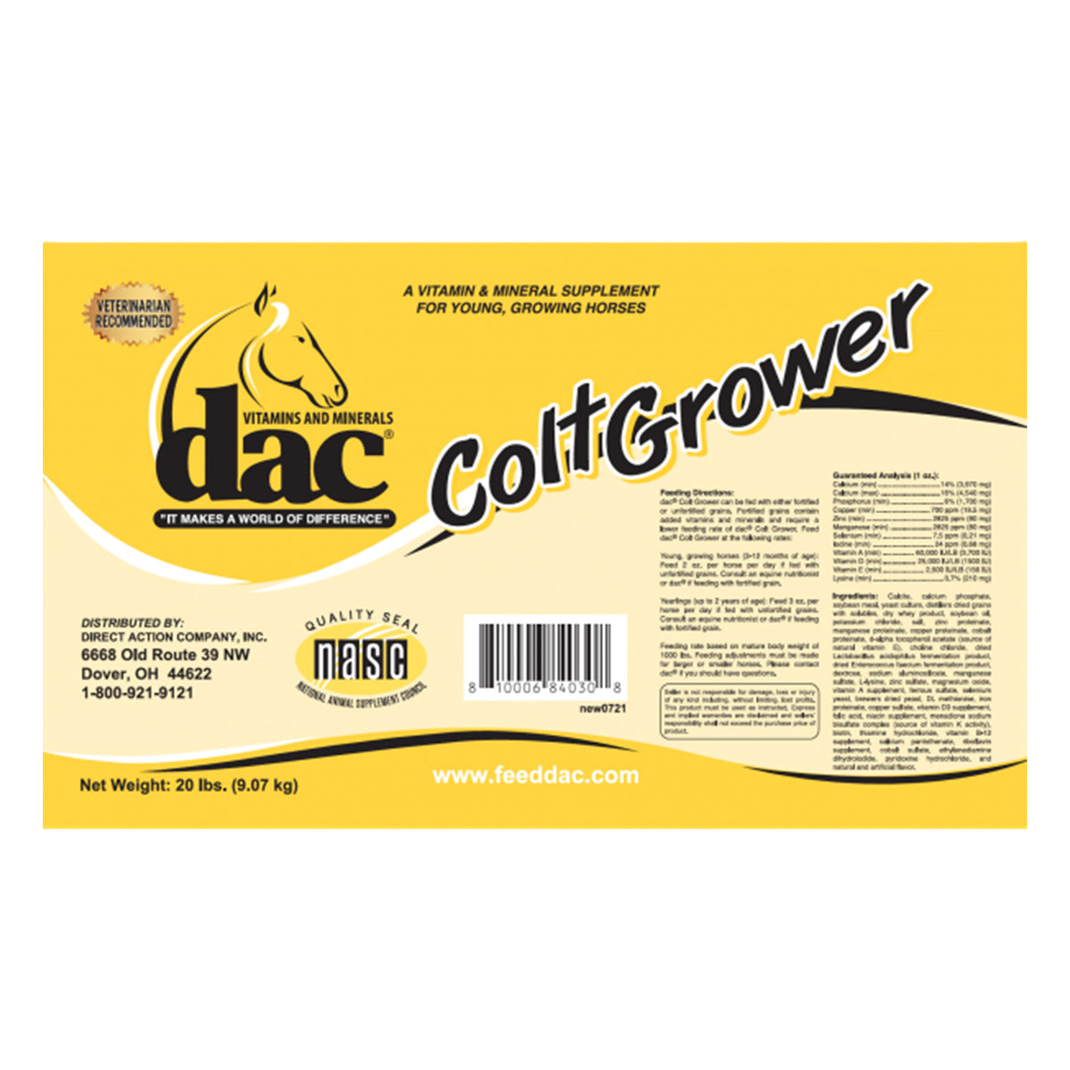 DAC COLT GROWER VITAMIN SUPPLEMENT 5 LB