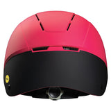 Casco de equitación Troxel Spirit MIPS rosa fucsia, vista trasera con banda inferior negra