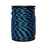 Carrete de 10 kg de cuerda Derby ST 5/8" Conatex color negro con azul rey