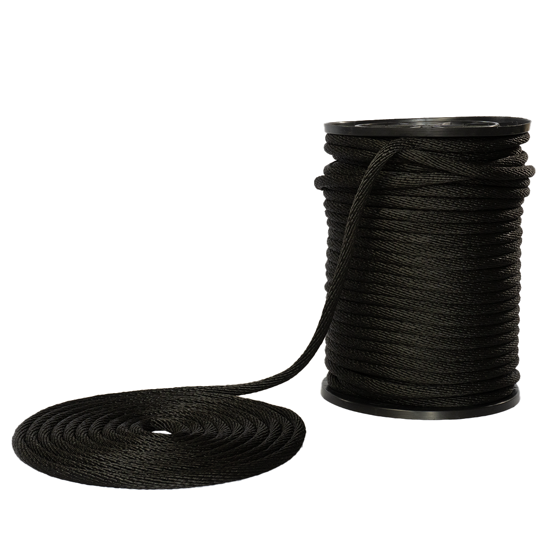 Carrete de 10 kg y rollo de cuerda Derby ST 5/8" Conatex color negro