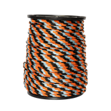 Carrete de 10 kg de cuerda Derby ST 5/8" Conatex color naranja, negro y aqua