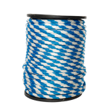 Carrete de 10 kg de cuerda Derby ST 5/8" Conatex color blanco con azul rey