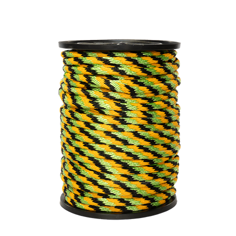 Carrete de 10 kg de cuerda Derby ST 5/8" Conatex color limón, mango y negro
