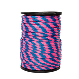 Carrete de 10 kg de cuerda Derby ST 5/8" Conatex color rosa con azul rey