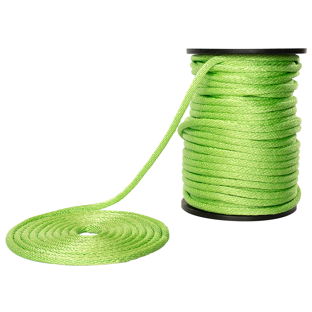 Carrete de 10 kg y rollo de cuerda Derby ST 5/8" Conatex color limón