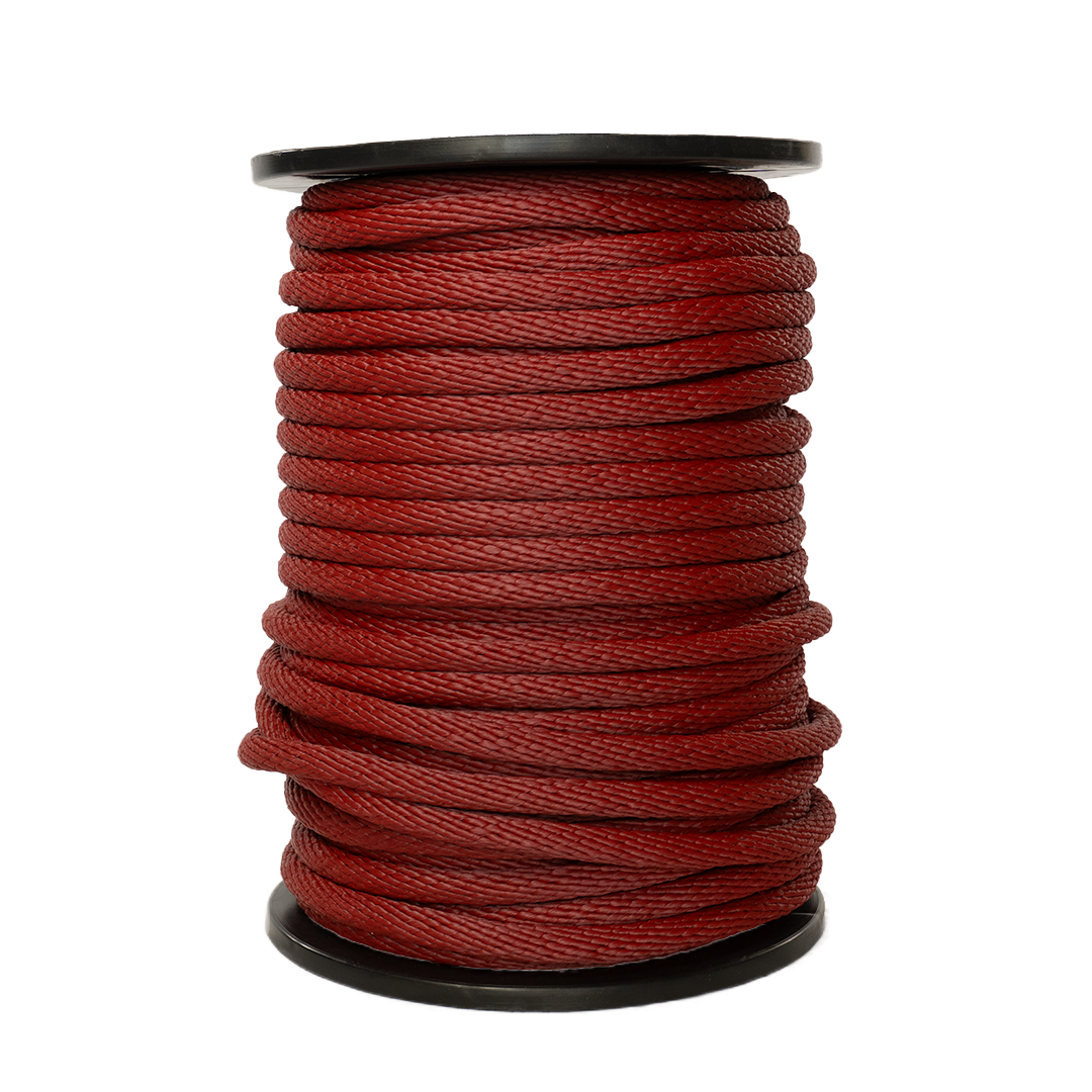 Carrete de 10 kg de cuerda Derby ST 5/8" Conatex color vino