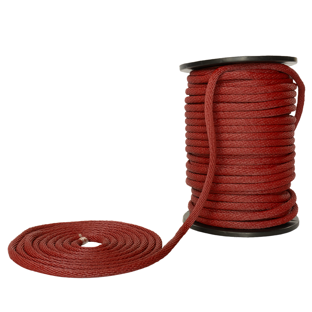 Carrete de 10 kg y rollo de cuerda Derby ST 5/8" Conatex color vino