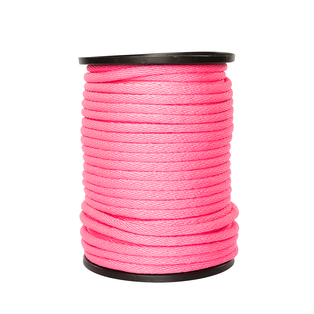 Carrete de 10 kg de cuerda Derby ST 5/8" Conatex color rosa