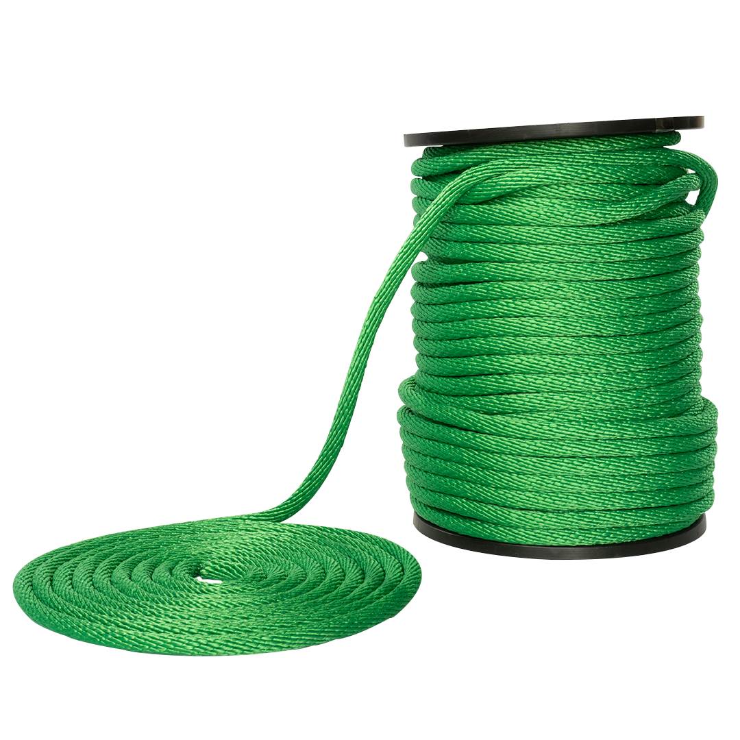 Carrete de 10 kg y rollo de cuerda Derby ST 5/8" Conatex color esmeralda