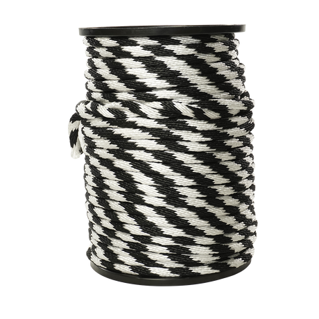 Carrete de 10 kg de cuerda Derby ST 5/8" Conatex color blanco con negro