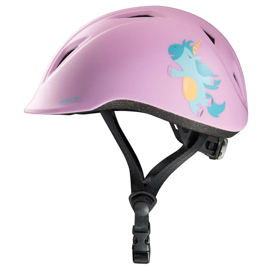 Casco de equitación Troxel Youngster lila, vista lateral de perfil