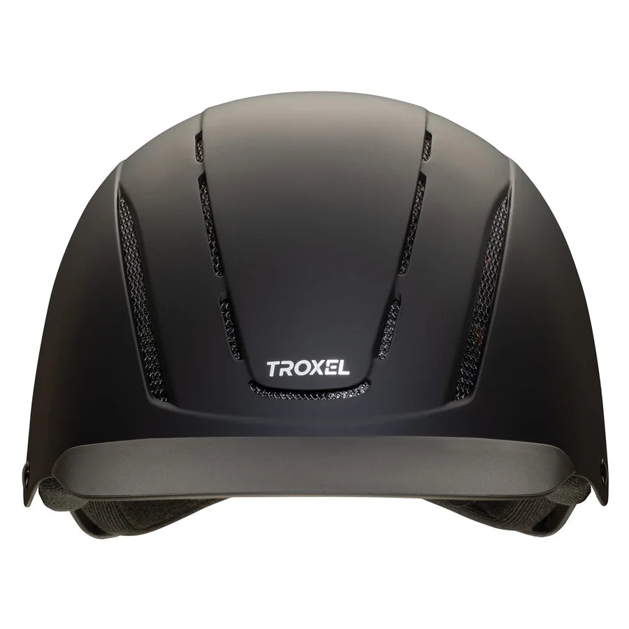 Casco de equitación Troxel Spirit negro Duratec, vista frontal