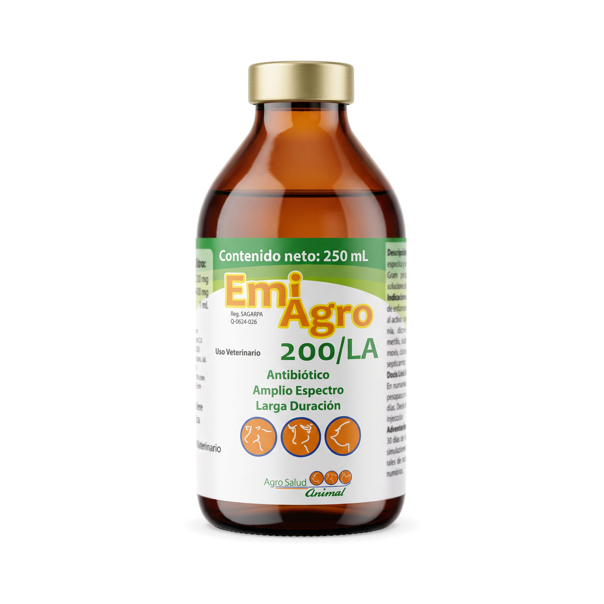 EMI AGRO 200/LA (OXITETRACICLINA 200 MG Y POLIVINILPIRROLIDONA 400MG)