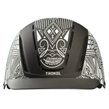 Casco Troxel Spirit MIPS estampado paisley, vista trasera con el dibujo completo