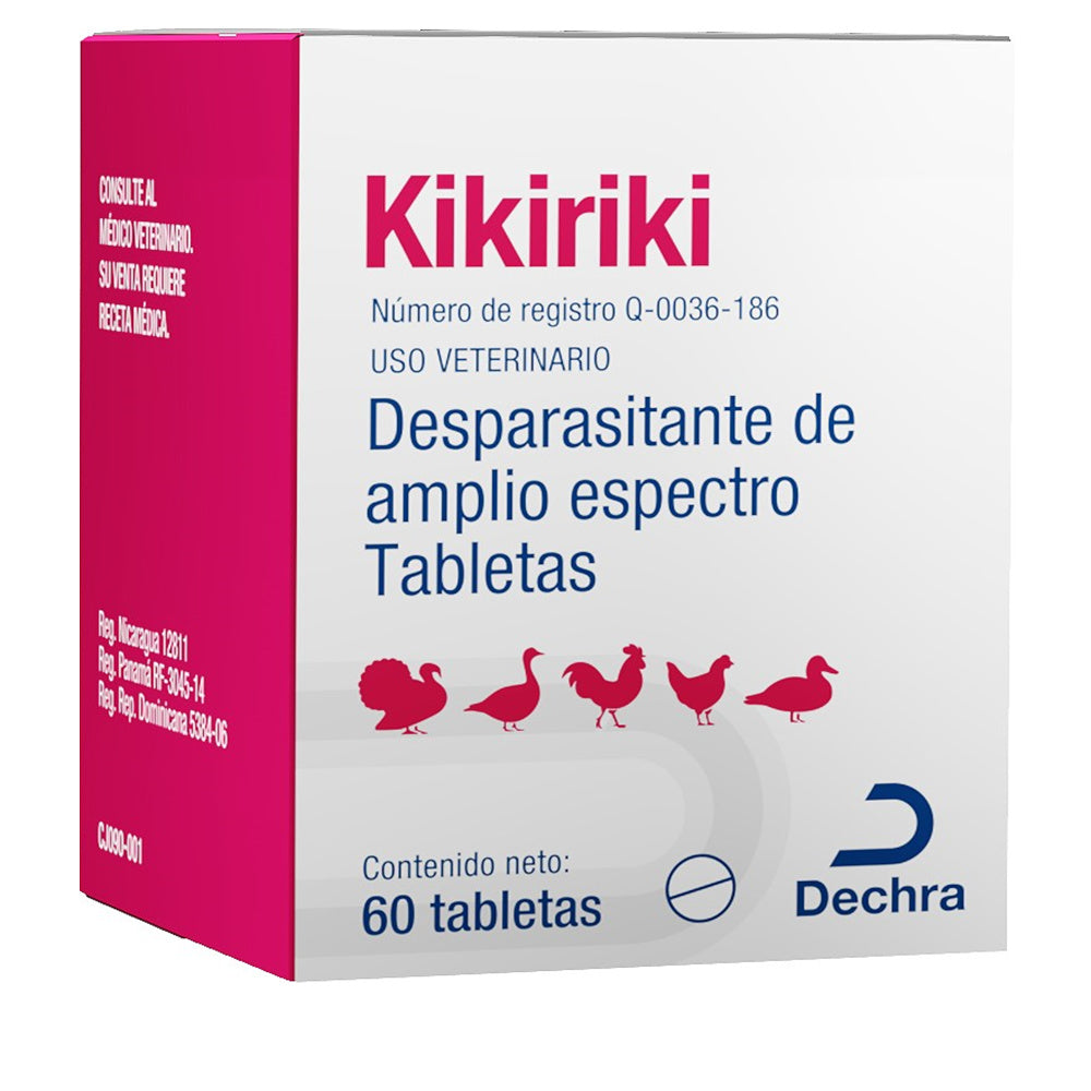 KIKIRIKI (DESPARASITANTE PARA GALLOS) 60 TABLETAS
