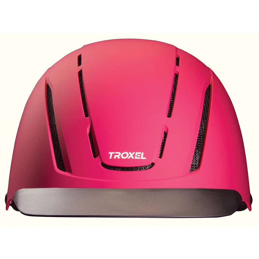 Casco de equitación Troxel Spirit MIPS rosa fucsia, vista frontal