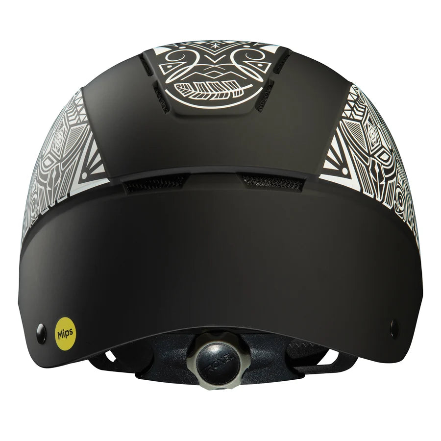 Casco Troxel Spirit MIPS estampado paisley, vista frontal con banda inferior negra