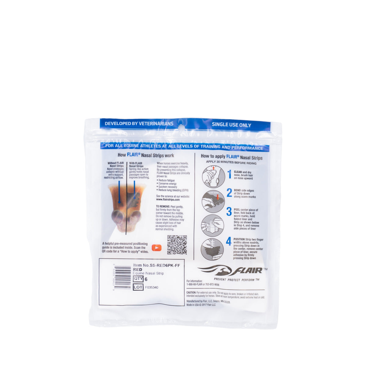 FLAIR EQUINE NASAL STRIPS PAQUETE DE 6