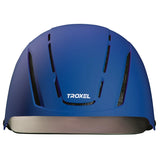 Casco de equitación Troxel Spirit MIPS azul marino, vista trasera con banda inferior negra