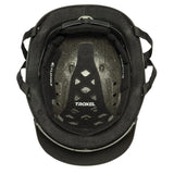 Interior del casco Troxel Spirit negro Duratec con el forro acolchado