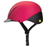 Casco de equitación Troxel Spirit MIPS rosa fucsia, vista lateral de perfil
