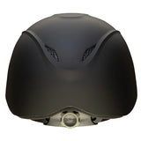 Casco de equitación Troxel Liberty negro Duratec, vista posterior con el sistema de ajuste