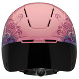 Casco de equitación Troxel Spirit Skydream rosa, vista lateral con banda inferior negra