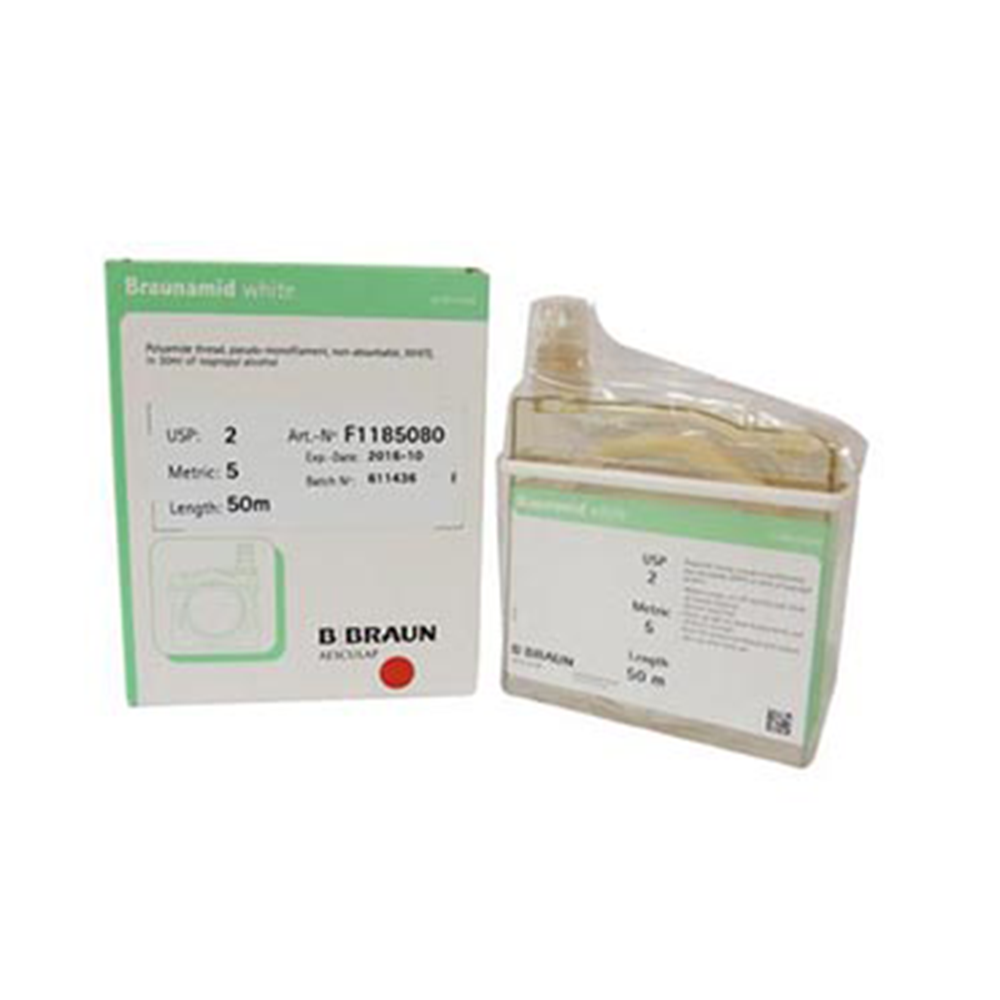 SUTURA #2 BRAUNAMID 50m TRENZADA SINTETICA