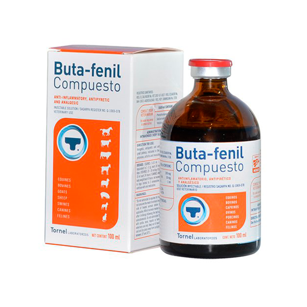 BUTAFENIL COMPUESTO (FENILBUTAZONA 200 mg/ml y SALICILATO DE SOCIO 50 mg/ml)100 ML