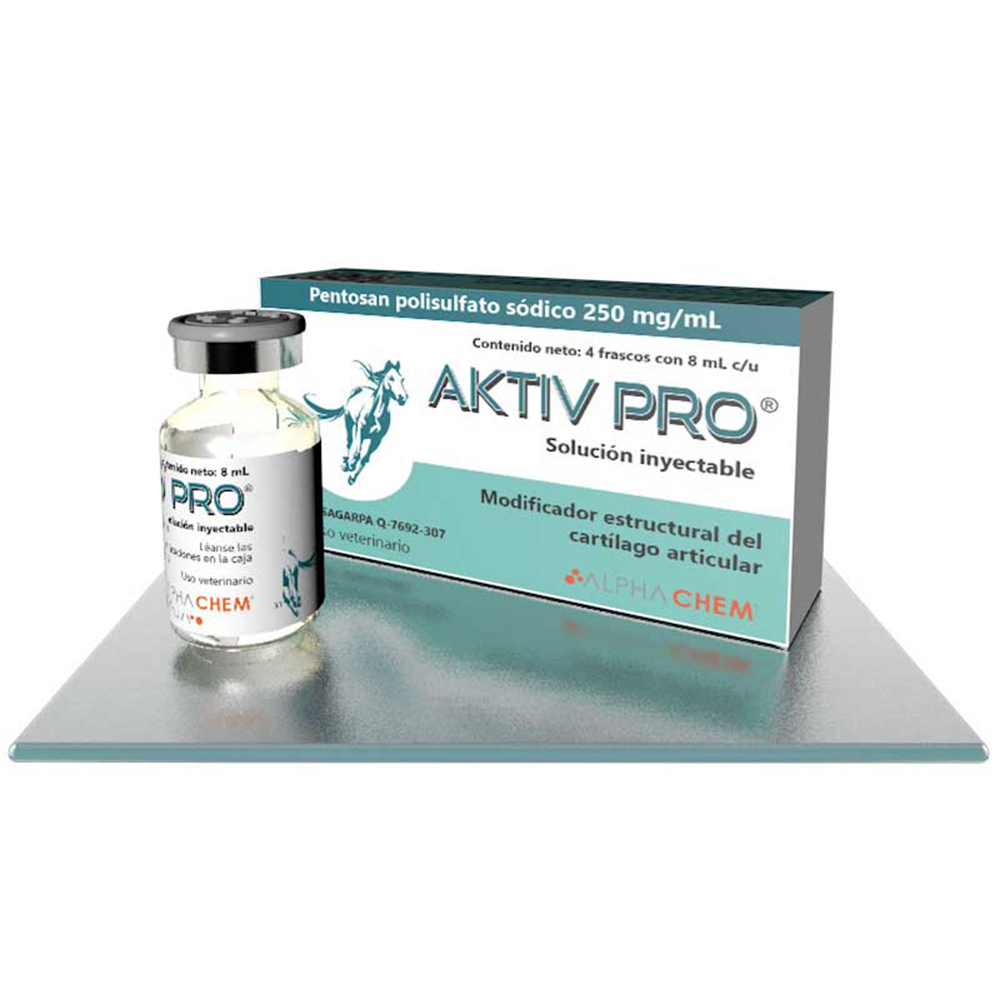AKTIV PRO 25% SOLUCION INYECTABLE 8 ML/250 mg/ml (PENTOSAN POLISULFATO SODICO) CAJA/4