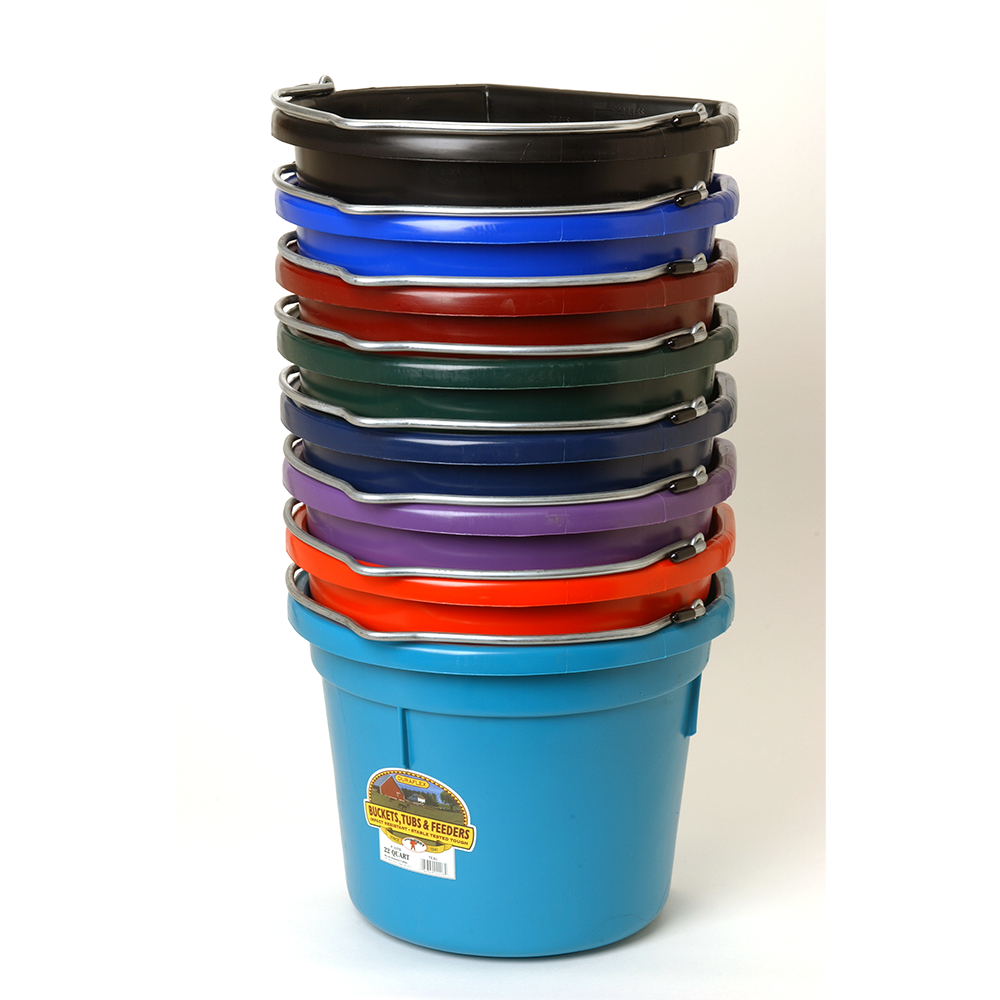 TINA LADO PLANO 20 QT FLAT BACK PLASTIC BUCKET AZUL MARINO P20FBNAVY6