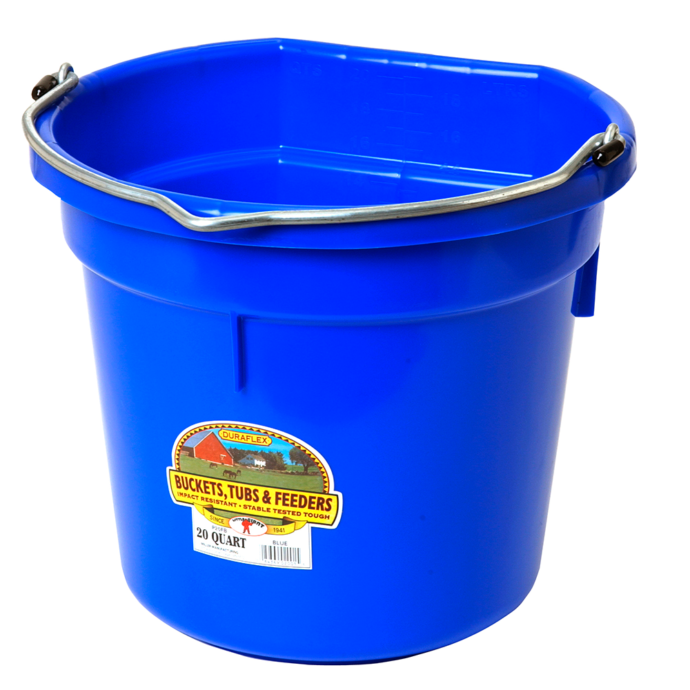 TINA LADO PLANO 20 QT FLAT BACK PLASTIC BUCKET AZUL P20FBBLUE6