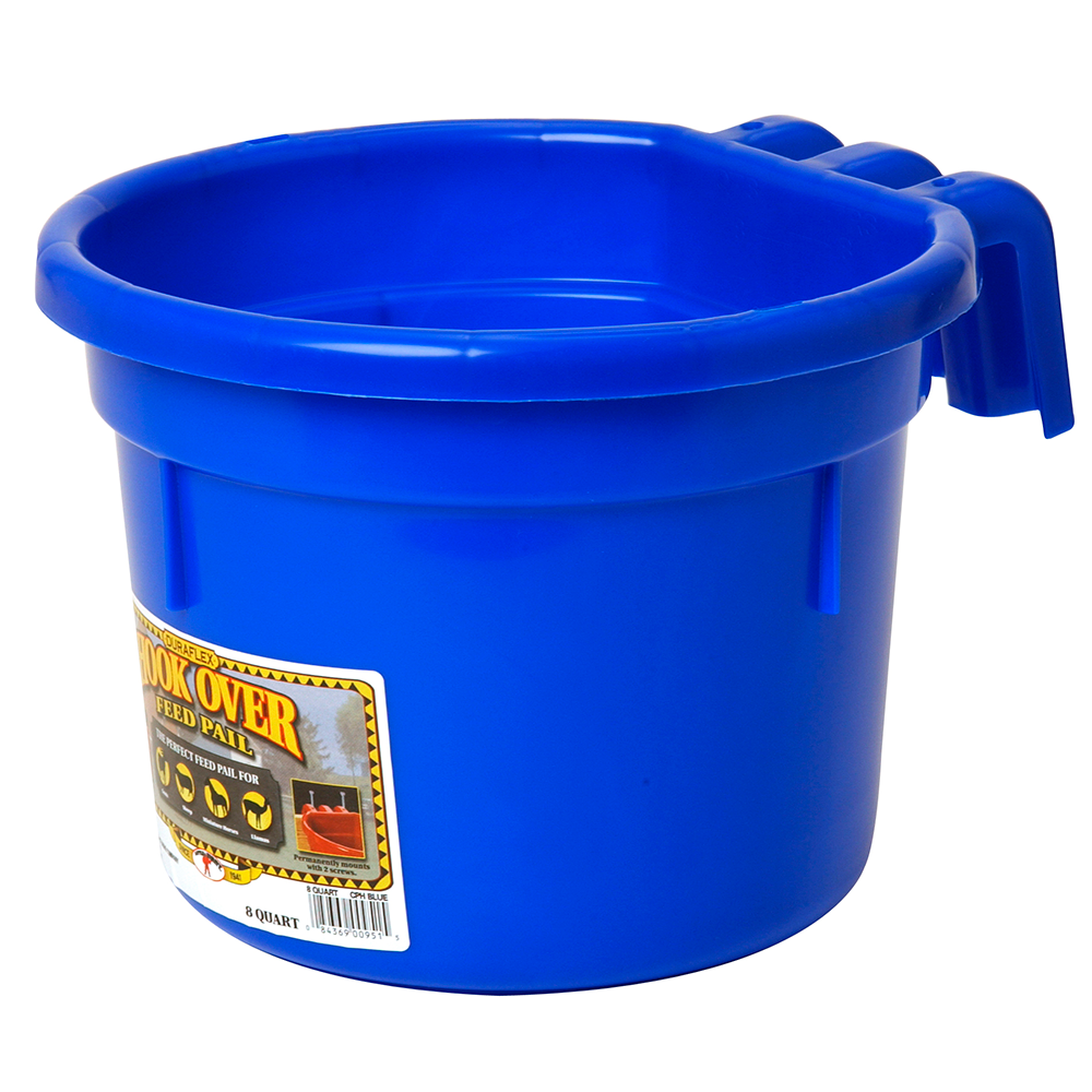 TINA DE PLASTICO 8 QT CON PESTAÑA AZUL CPHBLUE