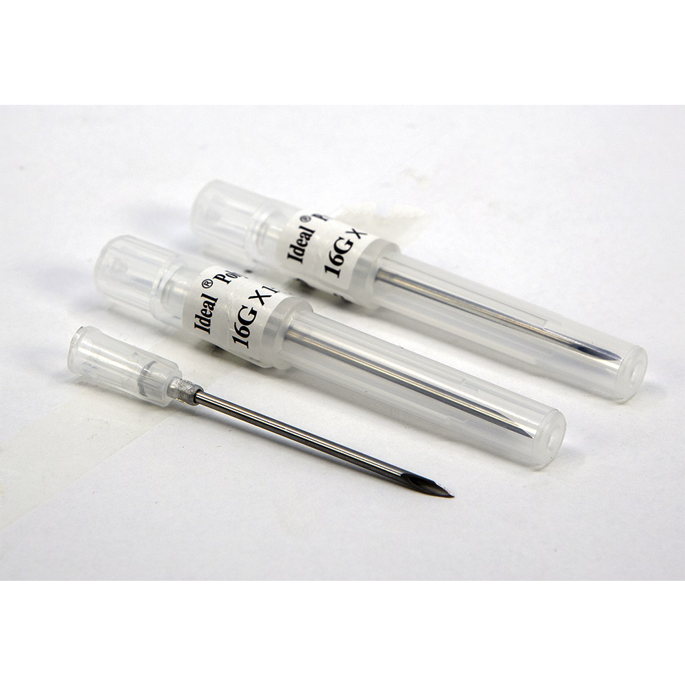 AGUJA DESECHABLES 16G x 1 1/2 (38) SOPORTE DE POLIPROPILENO 100/CAJA