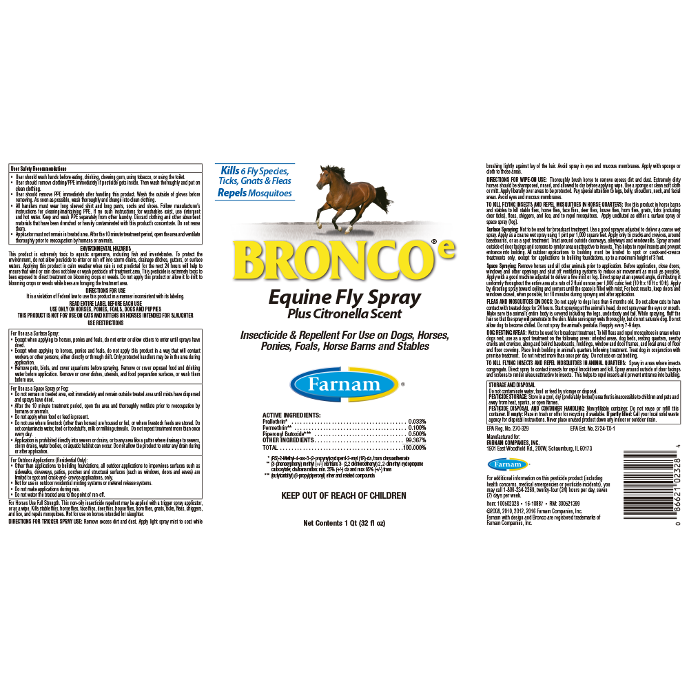 BRONCO-E EQUINE FLY SPRAY 32OZ