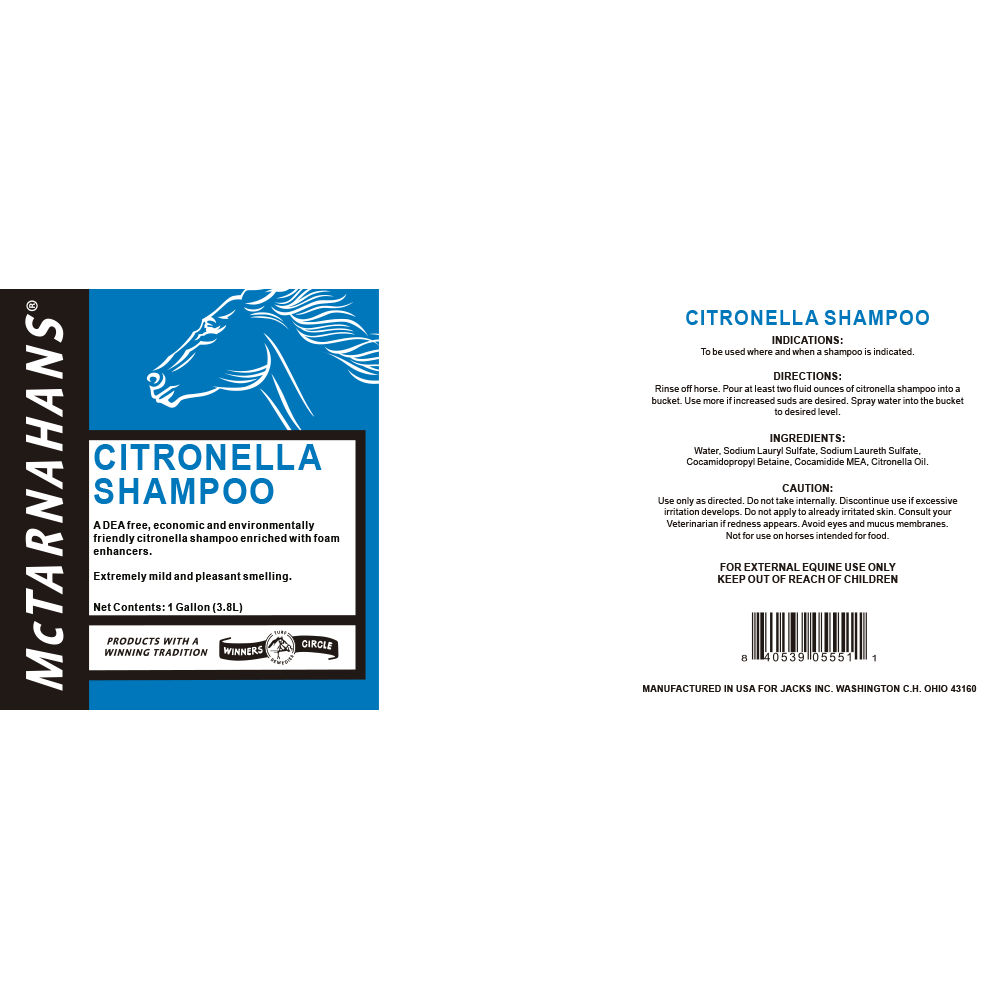 MCTARNAHANS CITRONELLA SHAMPOO GALLON