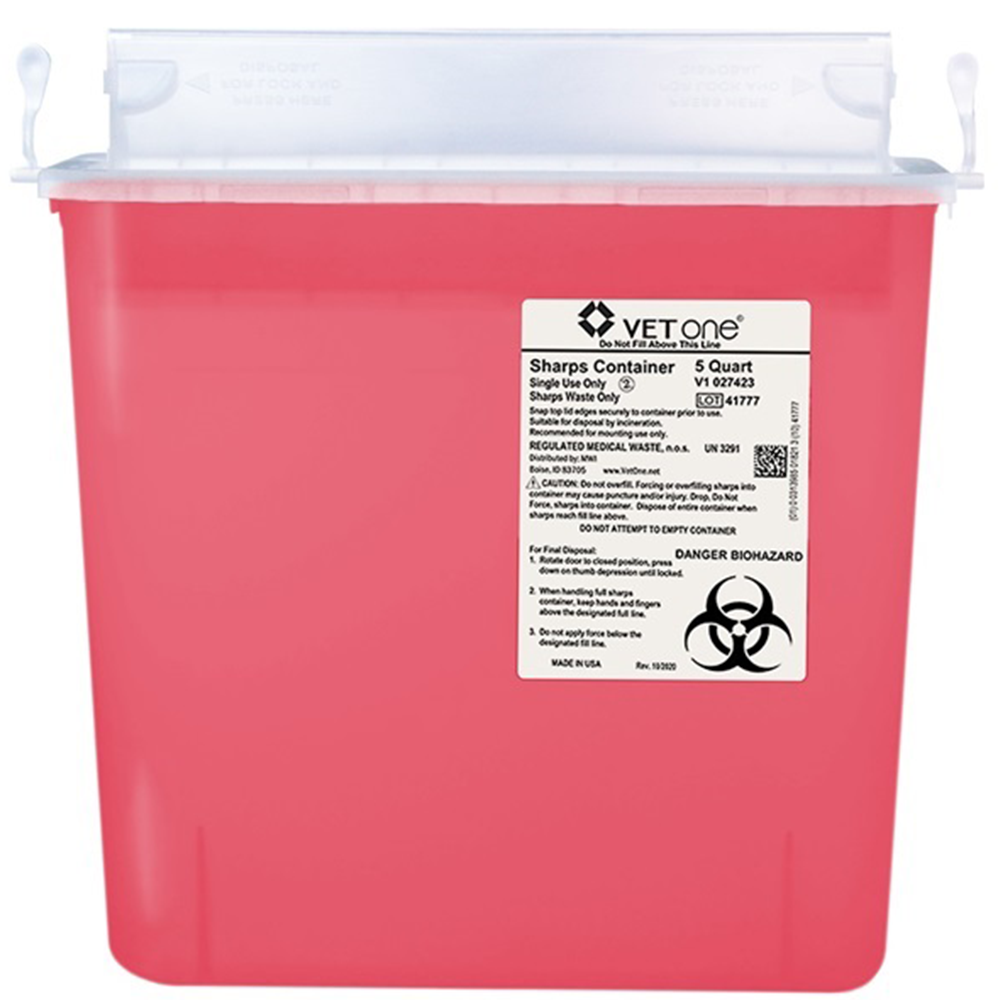 RECIPIENTE PARA OBJETOS PUNZOCORTANTES VETERINARIO ESTILO H 5 CUARTOS